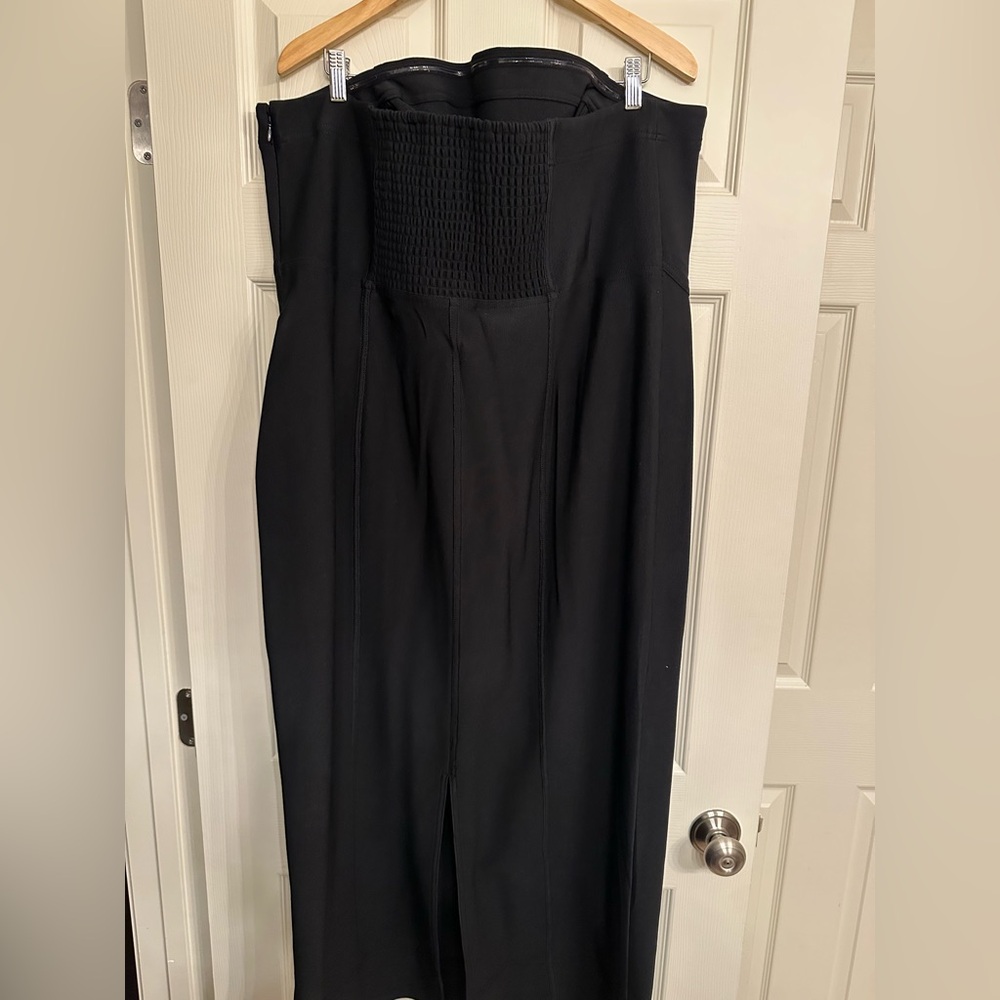 Anthropologie Black Strapless Dress